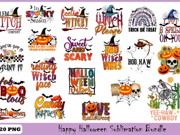 Happy halloween sublimation bundle tshirt design