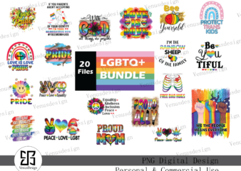 LGBTQ+ Sublimation Bundle Tshirt Design