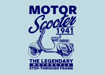 MOTOR SCOOTER 1941 t shirt designs for sale