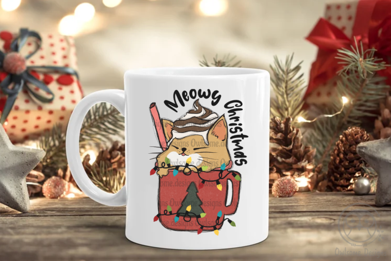 Meowy Christmas Sublimation