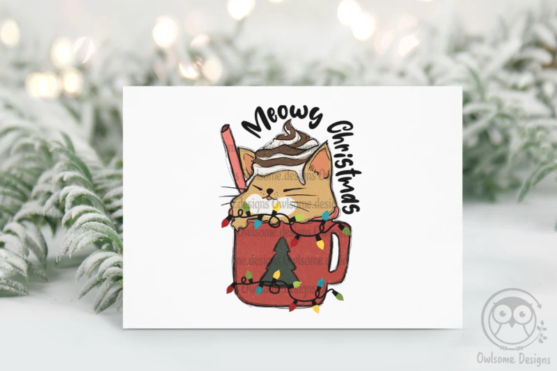 Meowy Christmas Sublimation