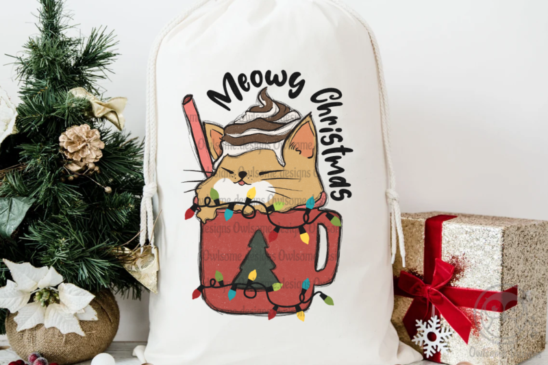 Meowy Christmas Sublimation