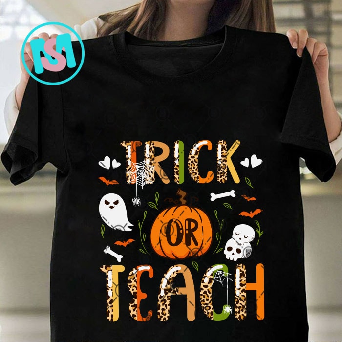 Halloween Teacher Bundle SVG, Teacher SVG, Trick Or Teach SVG, Boo Books SVG