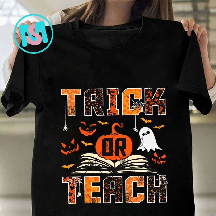 Halloween Teacher Bundle SVG, Teacher SVG, Trick Or Teach SVG, Boo Books SVG