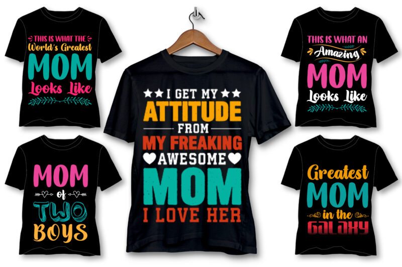 Mom Lover T-Shirt Design Bundle