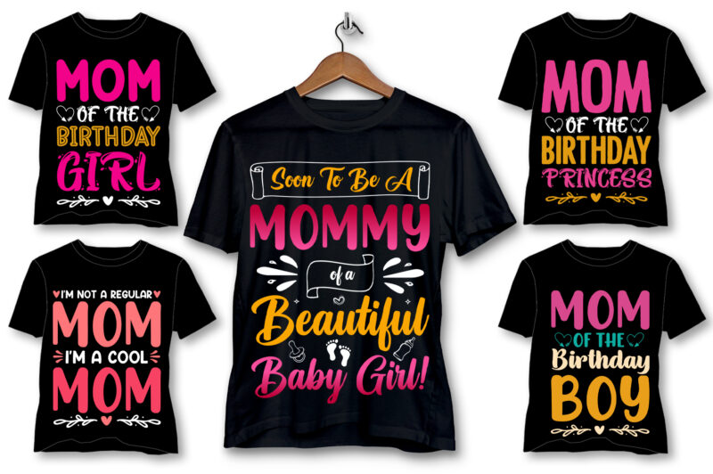 Mom Mommy T-Shirt Design Bundle