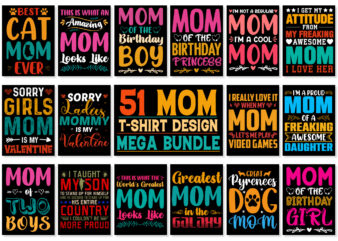 Mom T-Shirt Design Bundle-Mom Lover T-Shirt Design Bundle