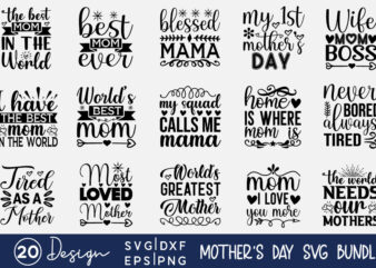 Mother’s Day SVG Bundle t shirt designs for sale