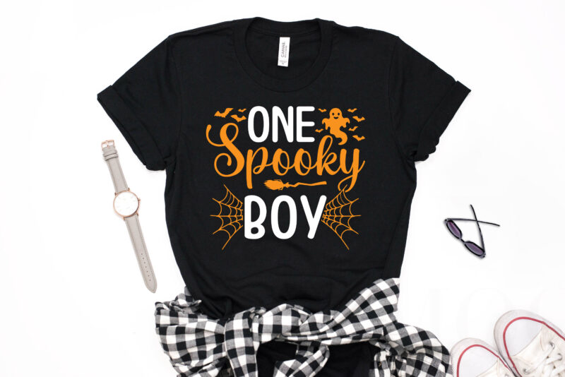 One Spooky Boy - halloween t shirt design,boo t shirt,halloween t shirts design,halloween svg design,good witch t-shirt design,boo t-shirt design,halloween t shirt company design,mens halloween t shirt design,vintage halloween t