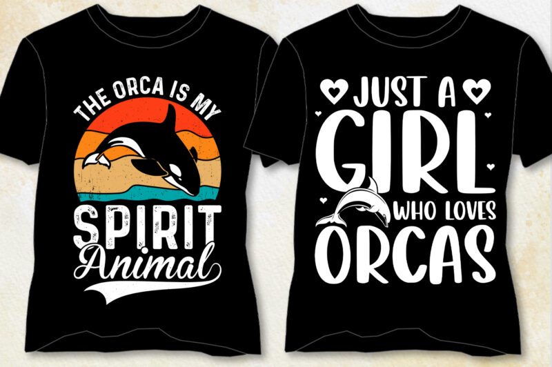Orca T-Shirt Design-Orca Lover T-Shirt Design