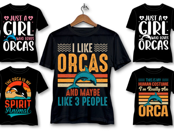 Orca t-shirt design bundle Orca t-shirt design bundle