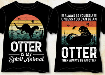 Otter T-Shirt Design-Otter Lover T-Shirt Design