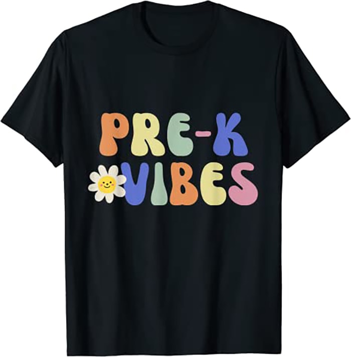 Pre-K Vibes Shirt Student Teacher Vintage Retro - Buy t-shirt designs