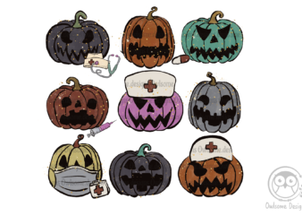 Pumpkin Halloween Nurse Sublimation