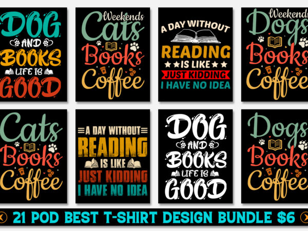 Reading book lover t-shirt design bundle
