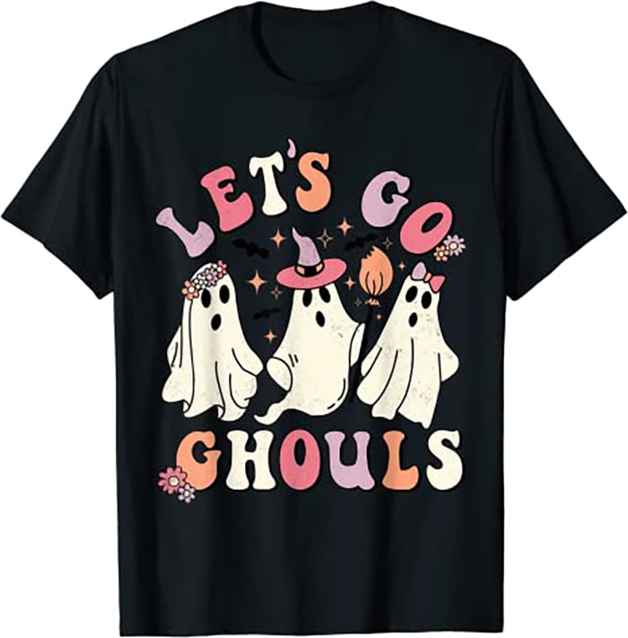 Retro Groovy Let's Go Ghouls Halloween Ghost Outfit Costumes - Buy t ...