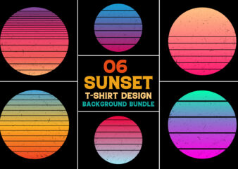 Retro Vintage Sunset Grunge Background t shirt design online