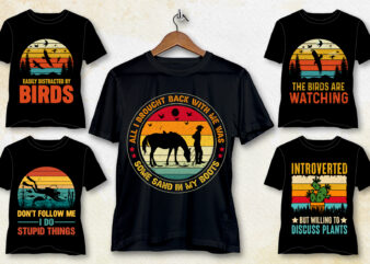 Retro Vintage Sunset T-Shirt Design Bundle - Buy t-shirt designs