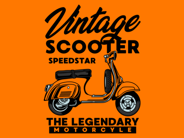 Scooter speedstar t shirt template vector