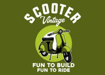 SCOOTER VINTAGE t shirt template vector