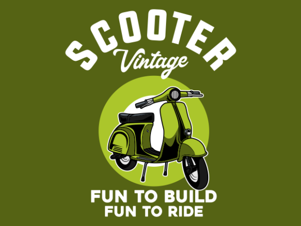 Scooter vintage t shirt template vector