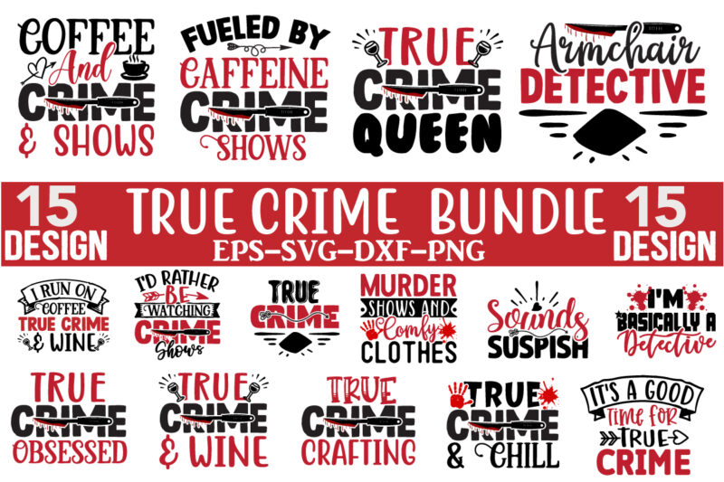 True Crime Mega Bundle 75 Design