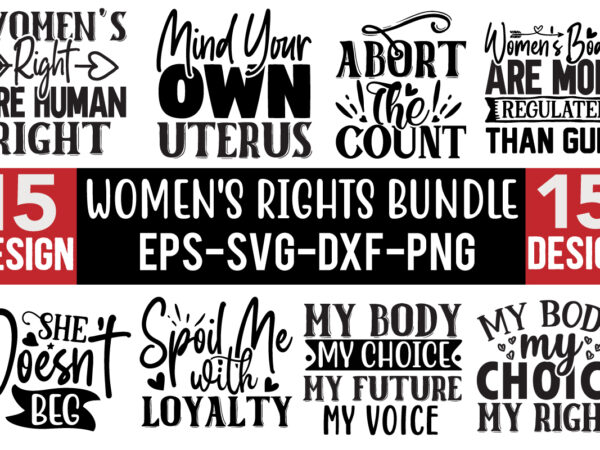 Women’s rights svg design bundle