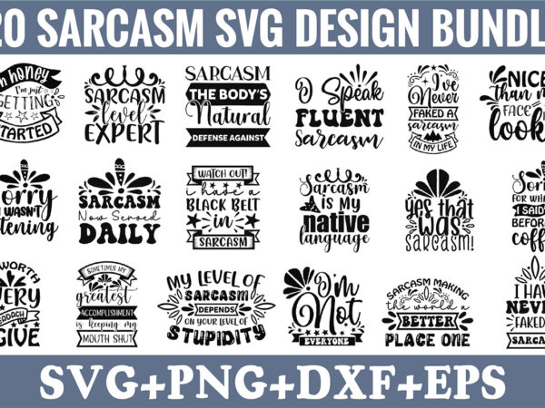 Sarcasm svg design bundle