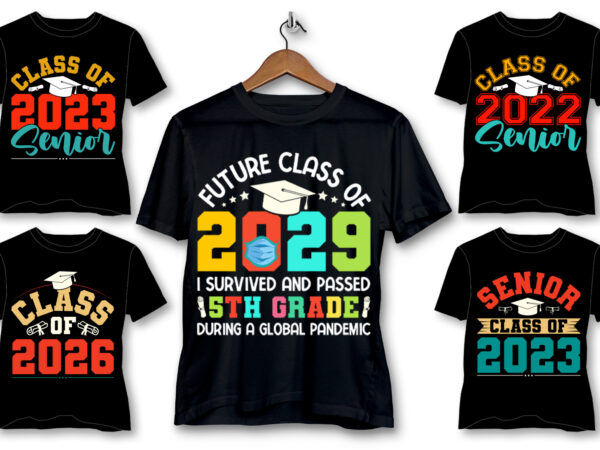 School senior class of t-shirt design bundle