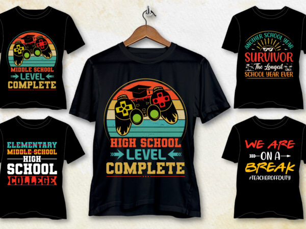 School t-shirt design bundle