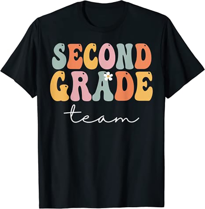 Second Grade Team Retro Groovy Vintage First Day Of School - Buy t ...