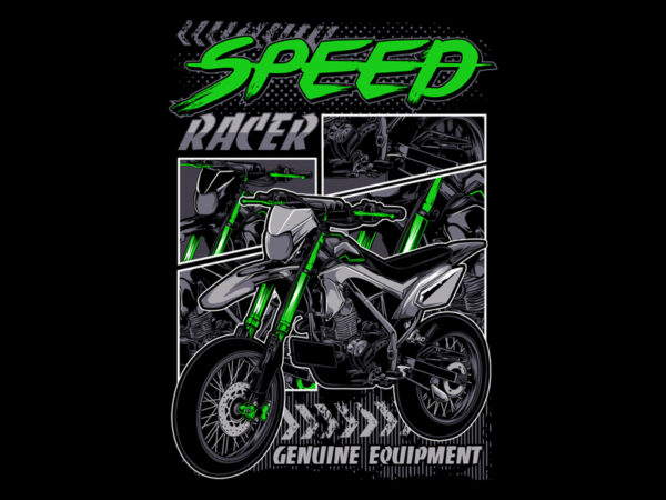 Speed Racer t shirt template vector