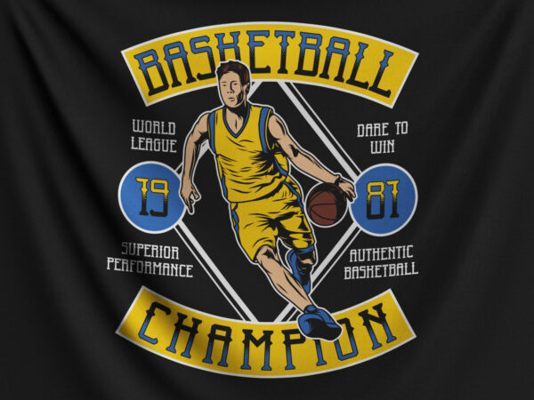 Basketball champion t shirt template
