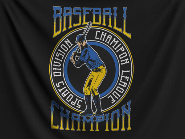 Baseball champion t shirt template