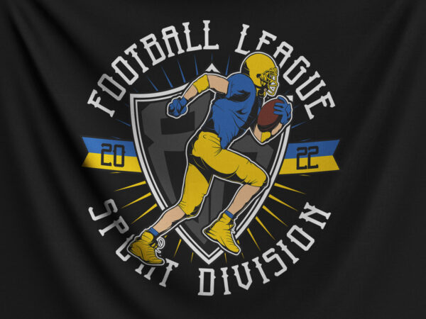 Football league sport division t shirt graphic design