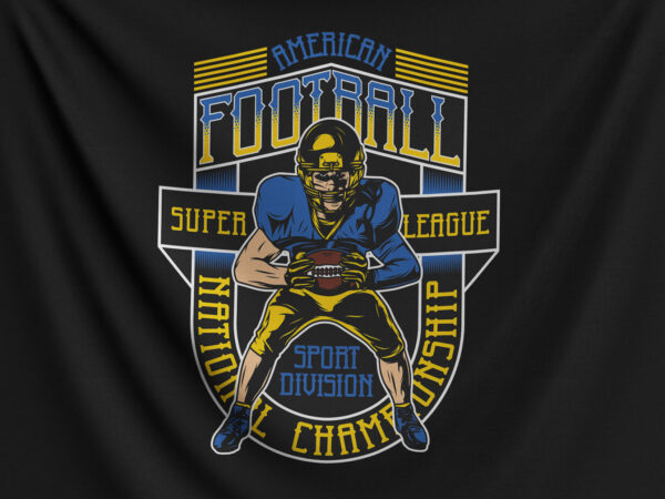 American football national championship t shirt vector