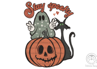 Stay Spooky Sublimation t shirt template vector