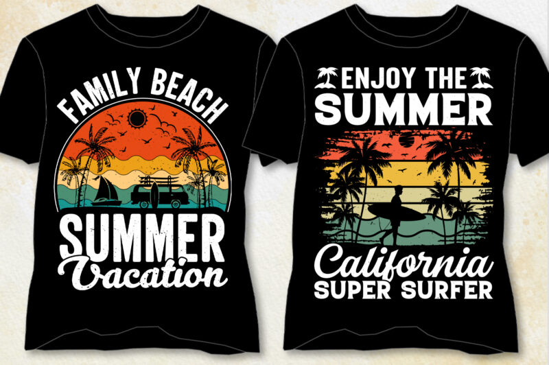 Summer T-Shirt Design-Summer Vacation Lover T-Shirt Design