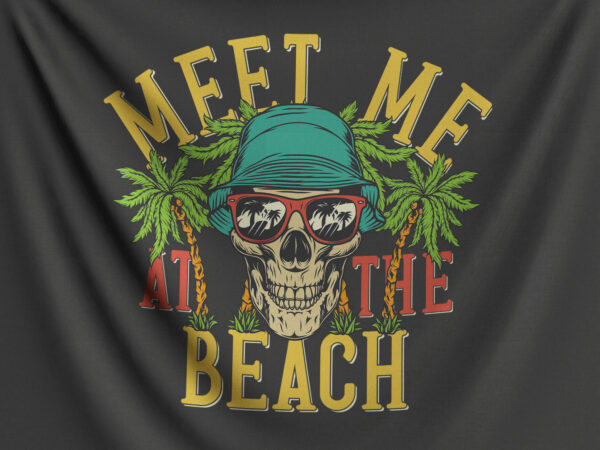 Meet me at the beach t shirt designs for sale