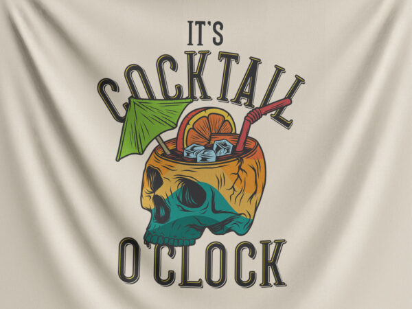 It’s cocktail o’clock t shirt design for sale
