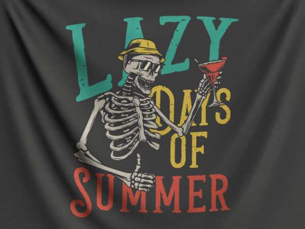 Lazy days of summer t shirt vector graphic