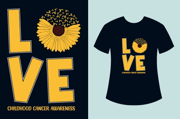 Childhood Cancer Awareness T-shirt Design Bundle, Childhood Cancer T-Shirt Design, Awareness T-shirts, Childhood Cancer Awareness Month T-shirts