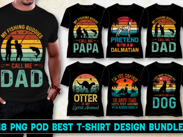 Sunset colorful t-shirt design bundle