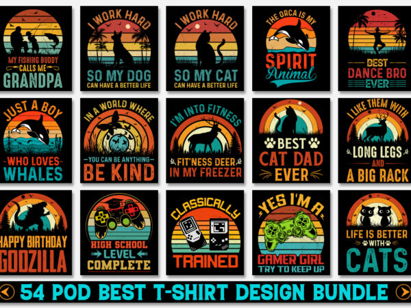 Sunset retro vintage t-shirt design bundle