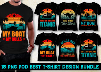 Sunset Vintage T-Shirt Design Bundle