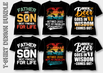 Sunset Vintage T-Shirt Design Bundle