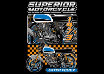 Superior Motorcycle t shirt template vector