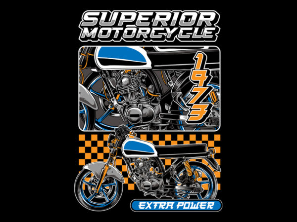 Superior motorcycle t shirt template vector