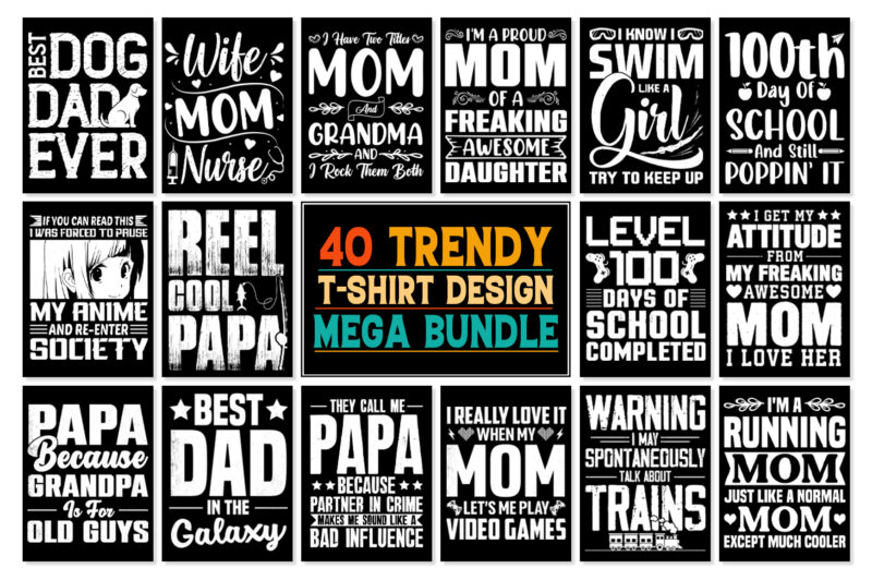 T-Shirt Design Bundle-POD Best Selling T-Shirt Design Bundle