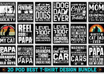 T-Shirt Design Bundle-POD Best Selling T-Shirt Design Bundle